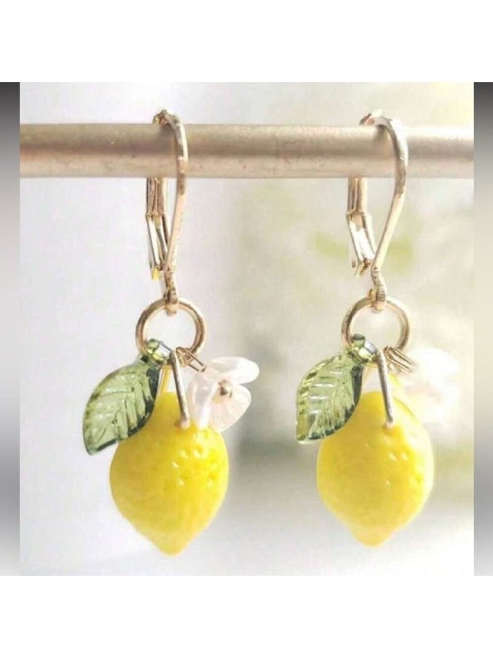 Bohemian lemon hoop earrings A930